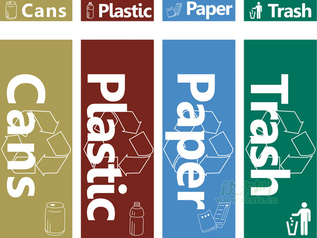 垃圾桶圖標及分類標識有哪些？
